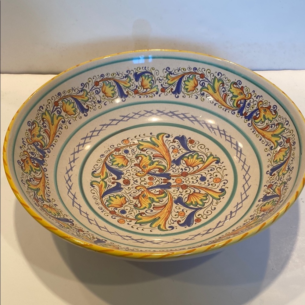Meridiana Ceramiche Pottery Large Serving Bowl or Pasta Bowl